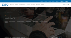 Desktop Screenshot of investors.exfo.com